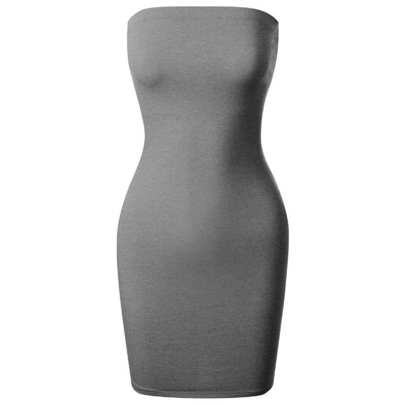 Made by Olivia Women's Tube Cotton Fitted Mini Dress