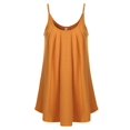 thumbnail image 1 of Made by Olivia Women's Ultra Comfy Loose Summer Pleated Spaghetti Adjustable Strap Camisole Tank Tops, 1 of 5