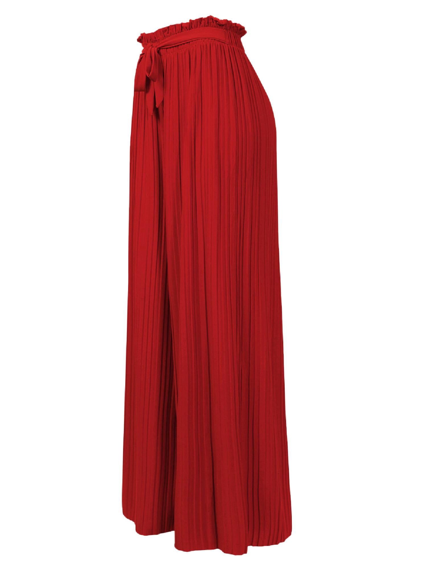 Chiffon Split High Waist Wide Leg Casual Palazzo Pants