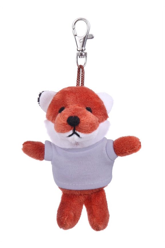 Made by alien's soft plush Bear keychain, Clip for the kids keys, purse & bags,