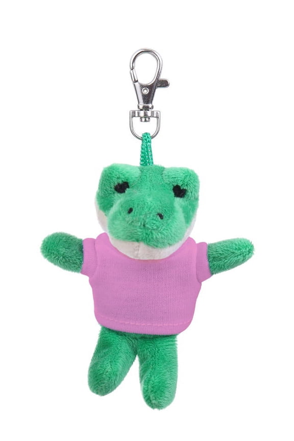 Made by alien's soft plush Crocodile keychain, Clip for the kids keys, purse & bags,