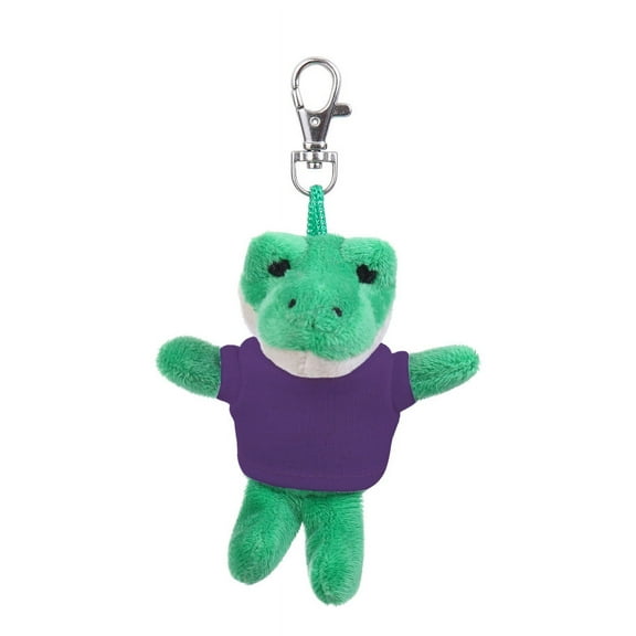 Made by alien's soft plush Crocodile keychain, Clip for the kids keys, purse & bags,