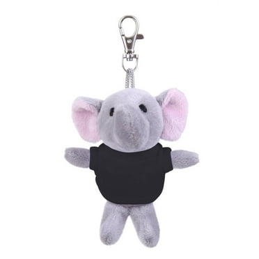 Made by alien's soft plush Elephant keychain, Clip for the kids keys, purse & bags,