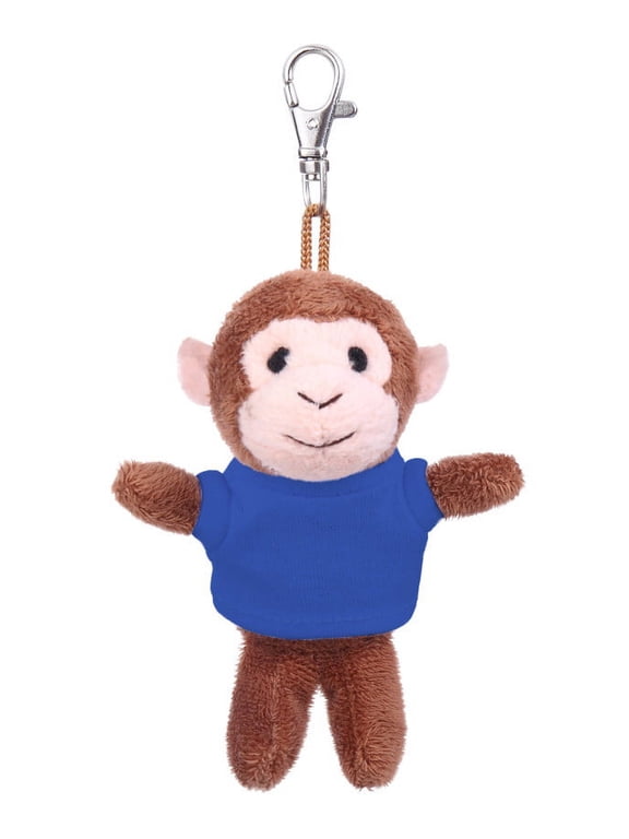 Made by alien's soft plush Monkey keychain, Clip for the kids keys, purse & bags,