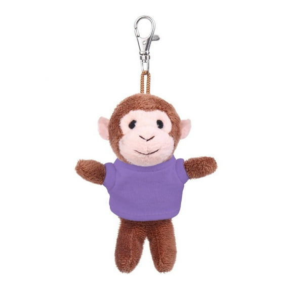 Made by alien's soft plush Monkey keychain, Clip for the kids keys, purse & bags,