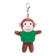 thumbnail image 1 of Made by alien's soft plush Monkey keychain, Clip for the kids keys, purse & bags,, 1 of 1