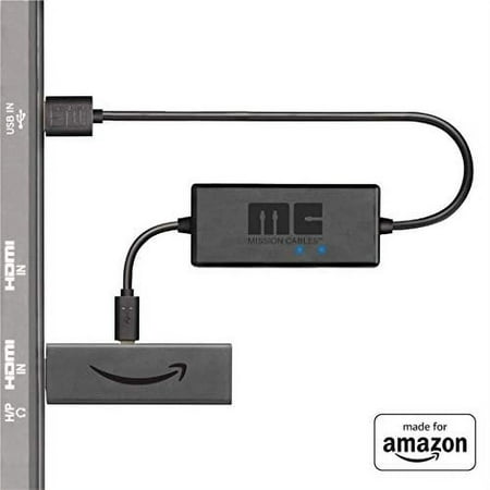 Amazon - USB Power Cable for Fire TV Stick (Eliminates the Need for AC Adapter) - Black