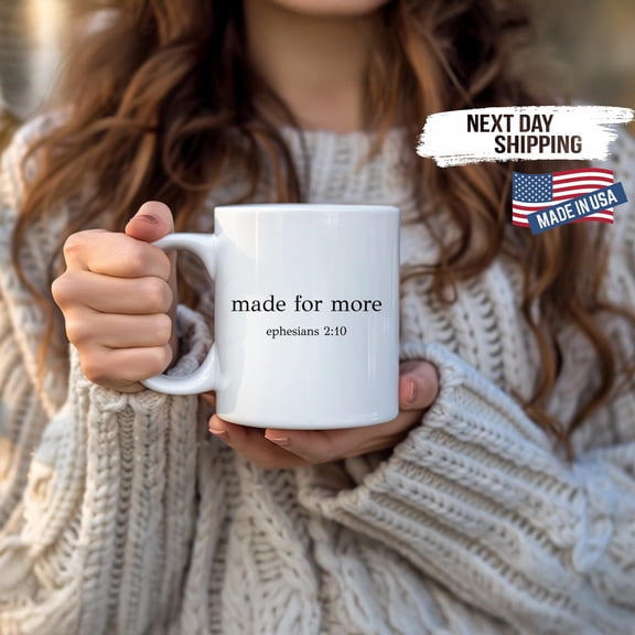 Made for More Bible Verse Mug, Faith Mug for Women, Christian Coffee Mug, Religious Mom Gift