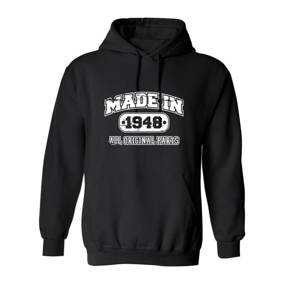 Made in 1948 All Original Parts Sarcastic Novelty Gift Idea Adult Humor Funny Men's Hoodies