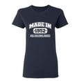 thumbnail image 1 of Made in 1952 All Original Parts Sarcastic Novelty Gift Idea Adult Humor Funny Women's Casual Tees, 1 of 3