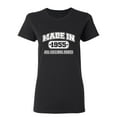 thumbnail image 1 of Made in 1955 All Original Parts Sarcastic Novelty Gift Idea Adult Humor Funny Women's Casual Tees, 1 of 3