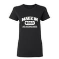 thumbnail image 1 of Made in 1959 All Original Parts Sarcastic Novelty Gift Idea Adult Humor Funny Women's Casual Tees, 1 of 3