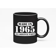 Made in 1965 All Original Parts. Birthday Gifts And, Black 11oz Ceramic Mug