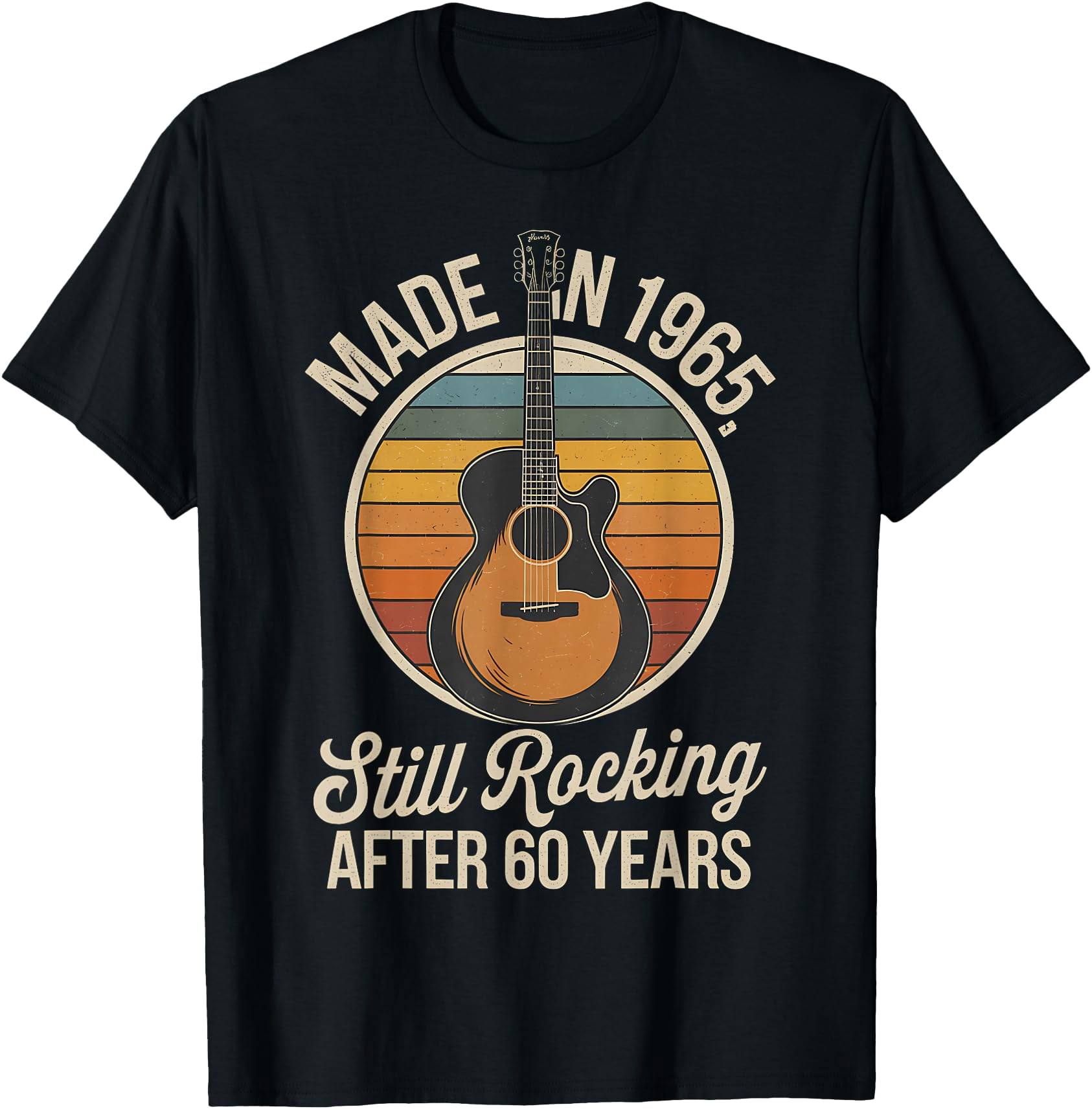 Made in 1965 Still Rocking 60th Birthday Guitar T-Shirt - Walmart.com