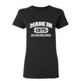 thumbnail image 1 of Made in 1975 All Original Parts Sarcastic Novelty Gift Idea Adult Humor Funny Women's Casual Tees, 1 of 3