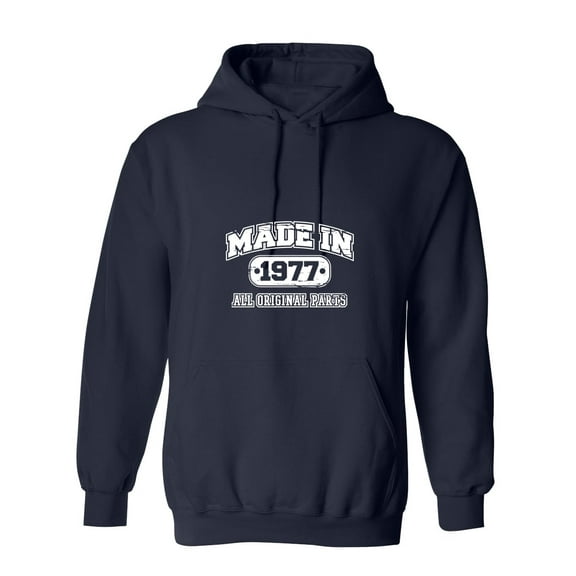 Made in 1977 All Original Parts Sarcastic Novelty Gift Idea Adult Humor Funny Men's Hoodies
