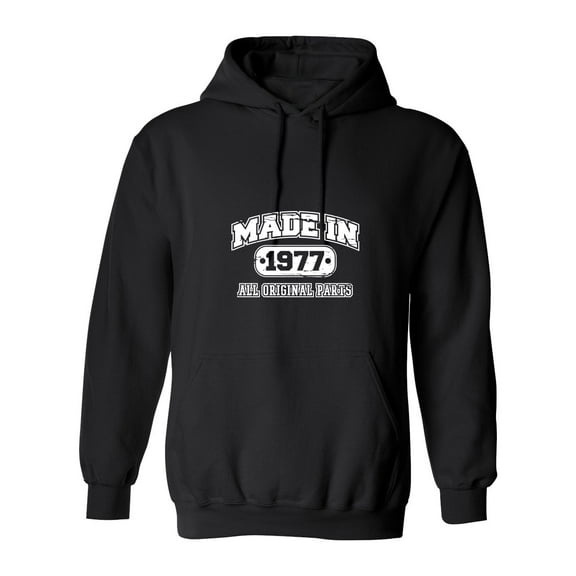 Made in 1977 All Original Parts Sarcastic Novelty Gift Idea Adult Humor Funny Men's Hoodies