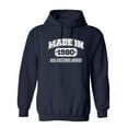 thumbnail image 1 of Made in 1980 All Original Parts Sarcastic Novelty Gift Idea Adult Humor Funny Men's Hoodies, 1 of 3