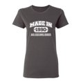thumbnail image 1 of Made in 1990 All Original Parts Sarcastic Novelty Gift Idea Adult Humor Funny Women's Casual Tees, 1 of 3