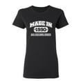 thumbnail image 1 of Made in 1990 All Original Parts Sarcastic Novelty Gift Idea Adult Humor Funny Women's Casual Tees, 1 of 3