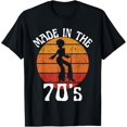 thumbnail image 1 of Made in 70s Womens Black Afro African American Dancer Sunset T-Shirt, 1 of 4