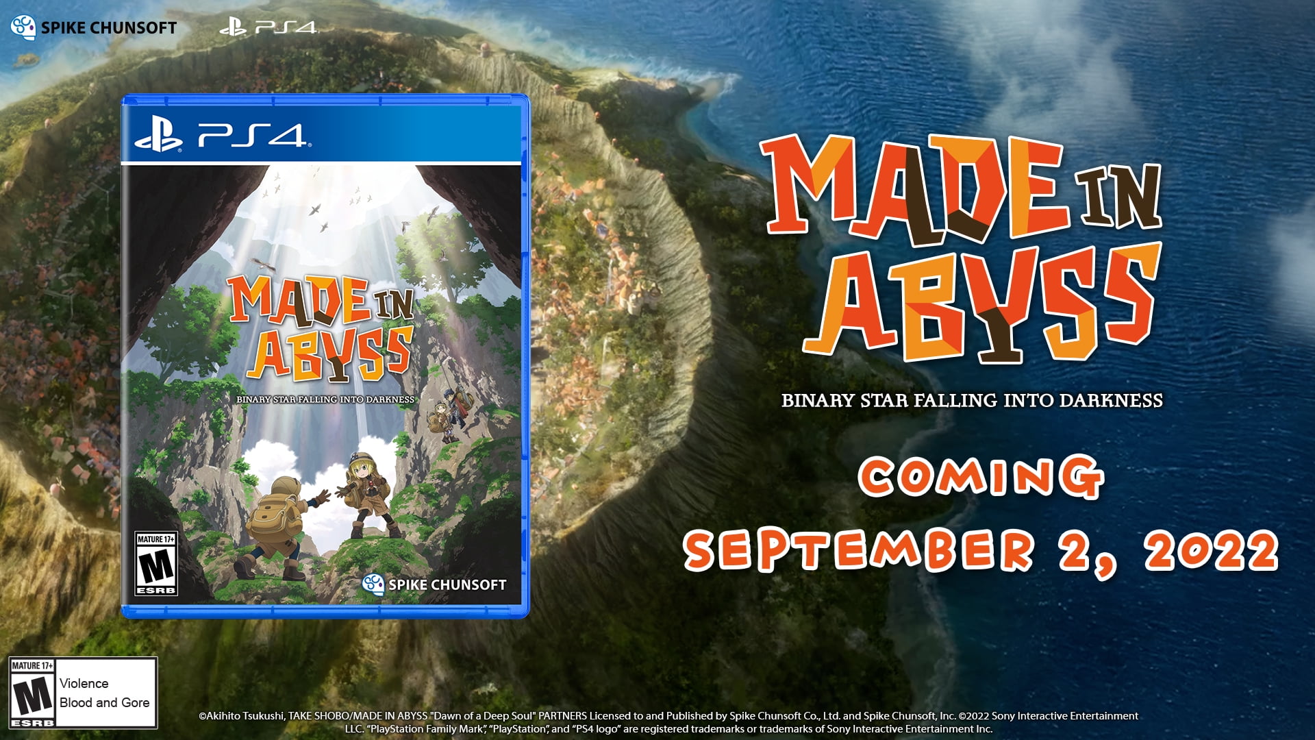 Made in Abyss: Binary Star Falling into Darkness comes to PlayStation®4,  Nintendo Switch™, and Steam® on September 2, 2022 - Spike Chunsoft