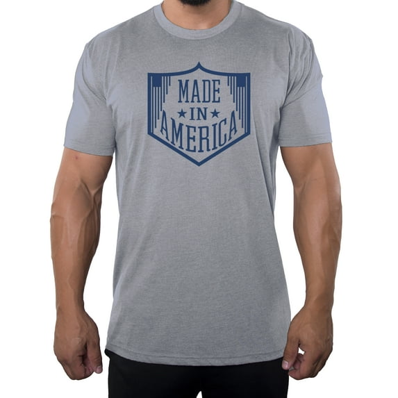Made in America Men's Graphic T-shirt, Patriotic Shirts - Heather Grey MH200PATRIOT S11 4XL