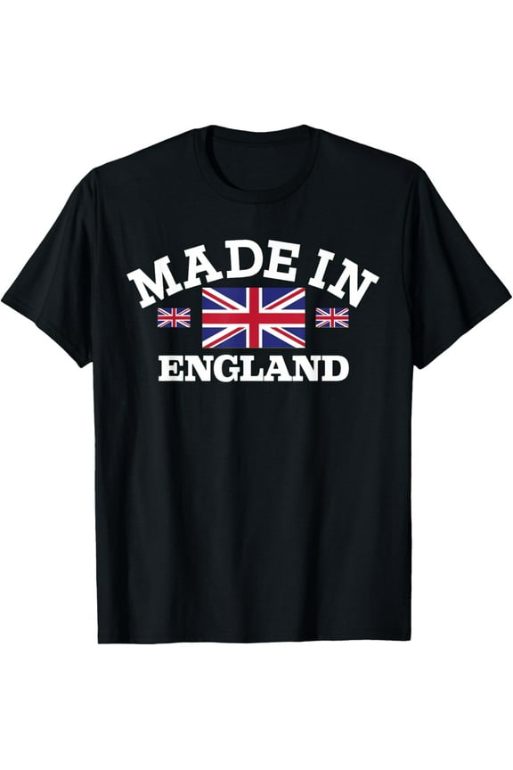 t-shirt Made in England British Flag Union Jack T-Shirt mens,black,women,funny,journey,Crew Neck, Short Sleeve,printing