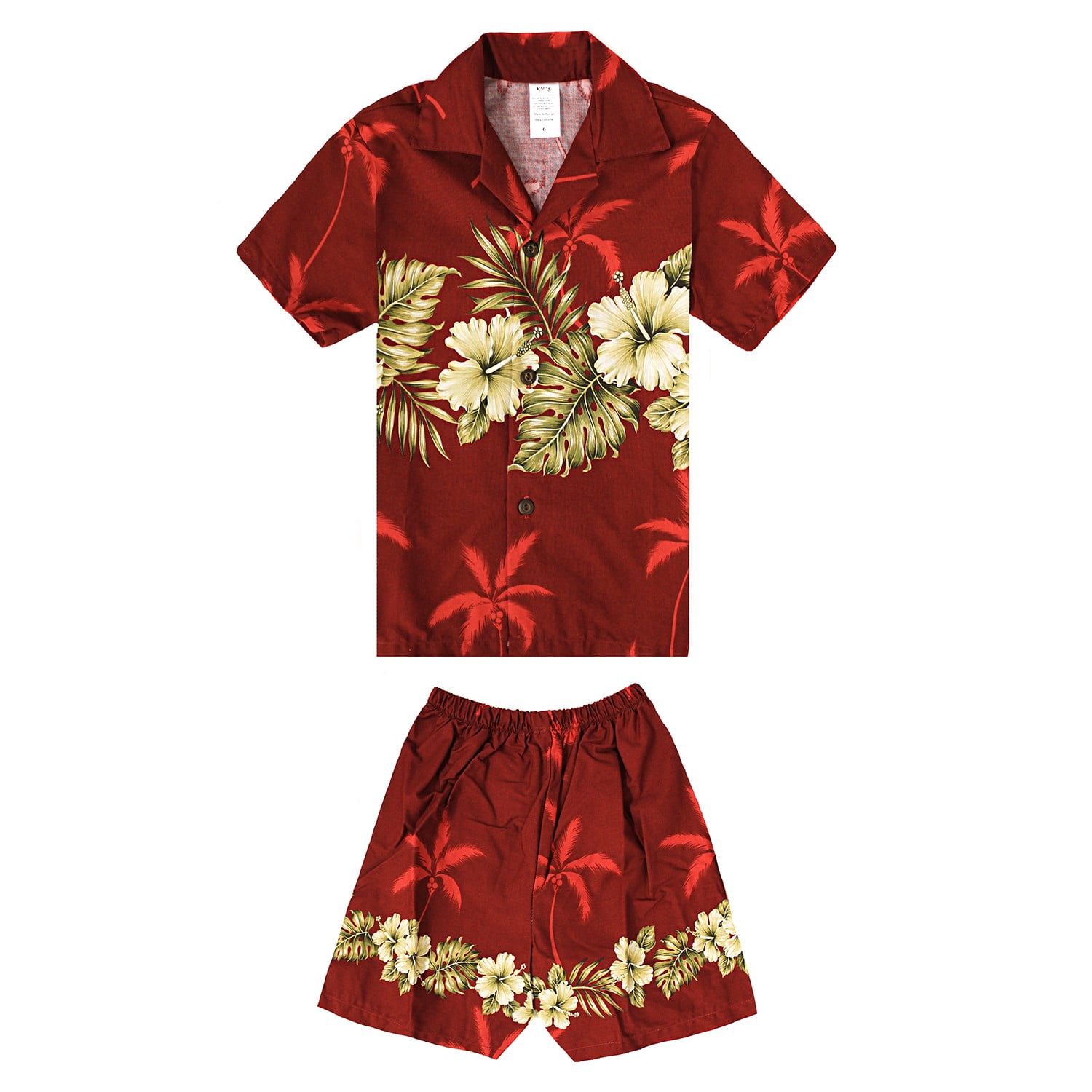 Boy's Aloha Shirt & Shorts Cabana Set