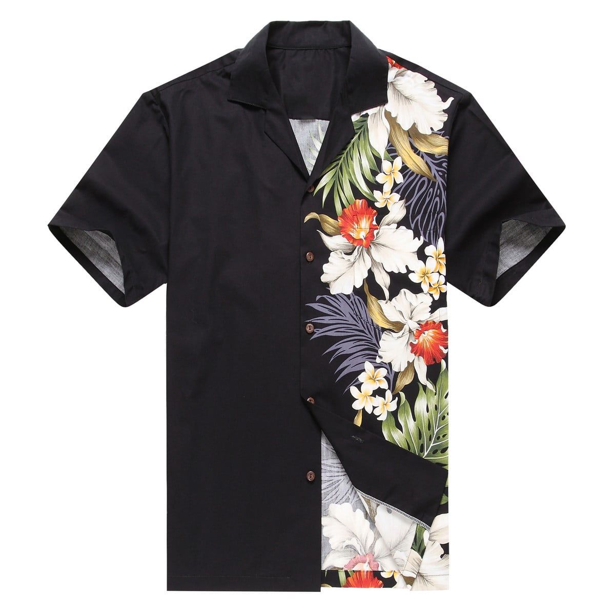 Made in Hawaii Men's Hawaiian Shirt Aloha Shirt Side Floral ORchid ...