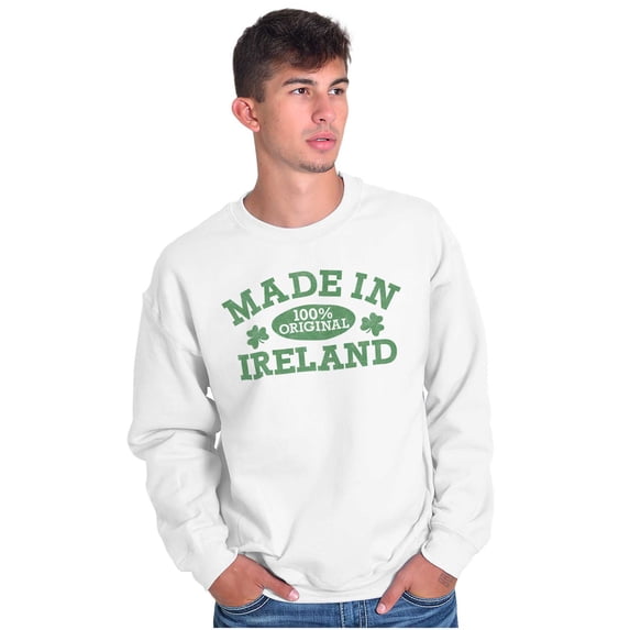Made in Ireland Irish Pride St Pattys Unisex Plus Fleece Graphic Sweatshirt Brisco Brands 5X