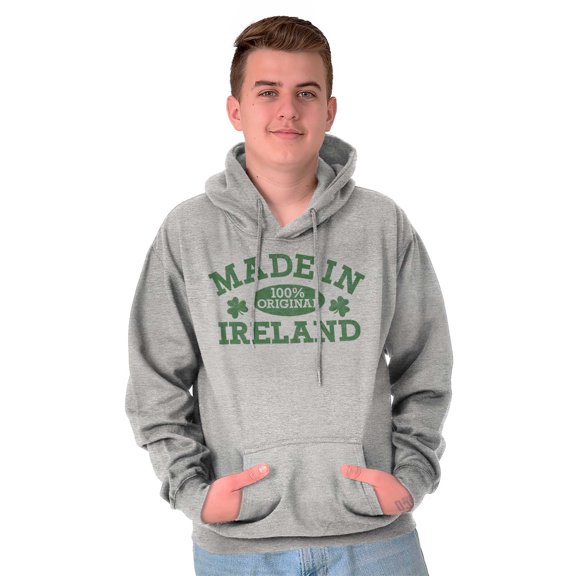Made in Ireland Irish Pride St Pattys Unisex Plus Fleece Graphic Hoodie Brisco Brands 3X