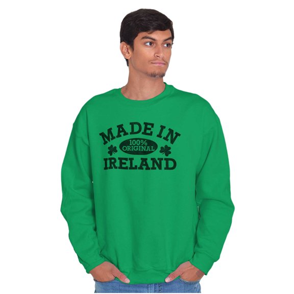 Made in Ireland Irish Pride St Pattys Unisex Plus Fleece Graphic Sweatshirt Brisco Brands 3X