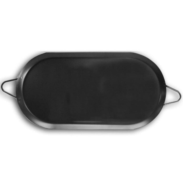 Made in Mexico Authentic Grerona Mexican Comal Double Griddle Acero Carbono  Redondo 19x10 Oval Round Carbon Steel W/Hangers