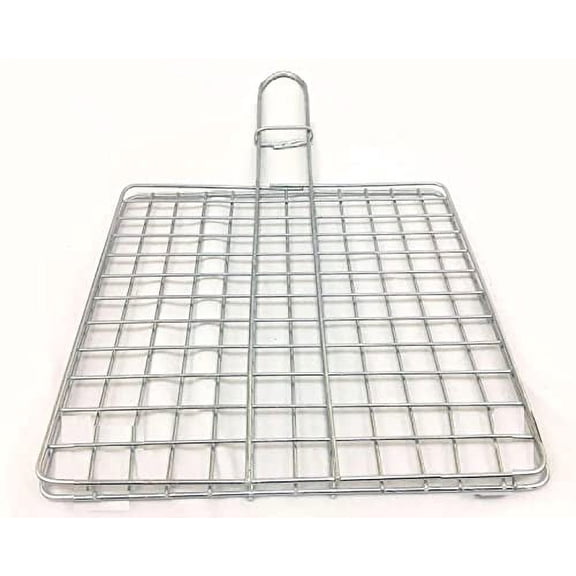 Made in Mexico Fish Steak Kabob Vegetable BBQ Grill Portable Basket Rejilla Parrilla De Mano Zarandeado 12x12"