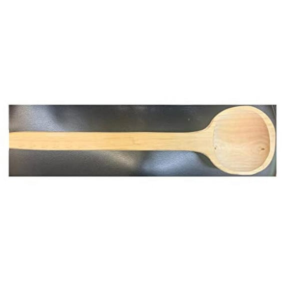 Made in Mexico Mexican Deep Wooden Wood Stirring Deep Spoon Cuchara Menear Revolver Onda De Pozolera Mole Birria Caldo Sopas Stews 25"