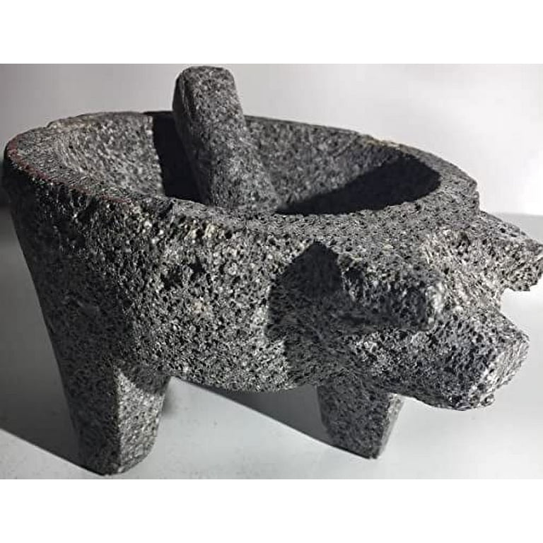 16 Inch Molcajete Handmade Volcanic Stone Mexican Mortar. Large Grinder 40  Cm in Diameter. 