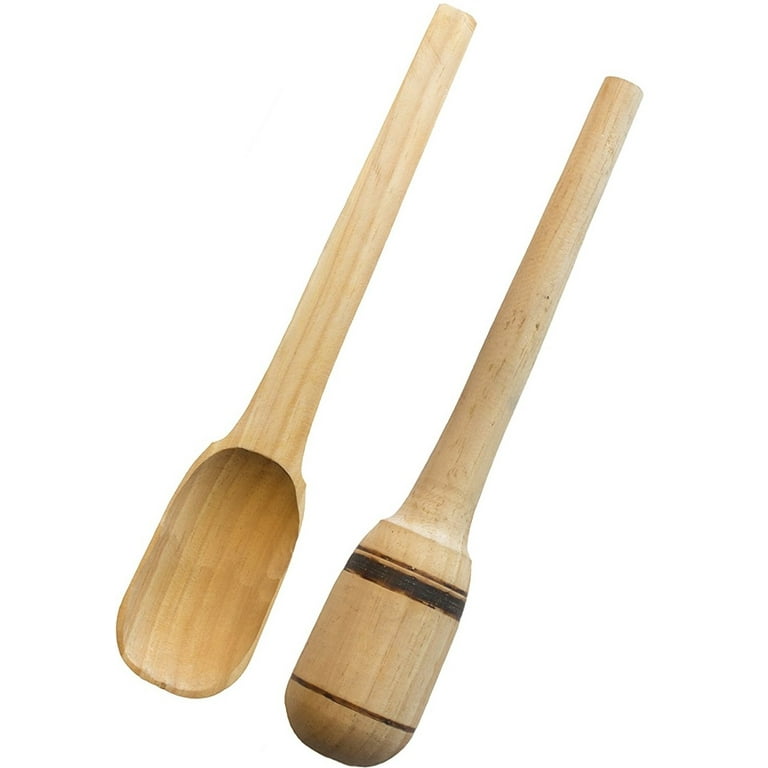 Made in Mexico Mexican Wooden Wood Stirring Spoon Cuchara De Linea Pozolera  Mole Birria Caldo Sopas Stews 10 