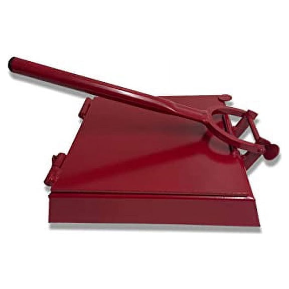 Made in Mexico Red Manual Flower/Corn All Metal Tortilla Maker Press 10x10 inch Square