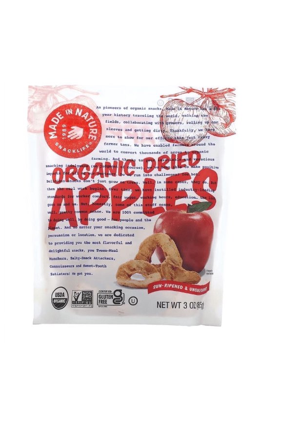 , Organic Apple Rings, 3 oz Pack of 2