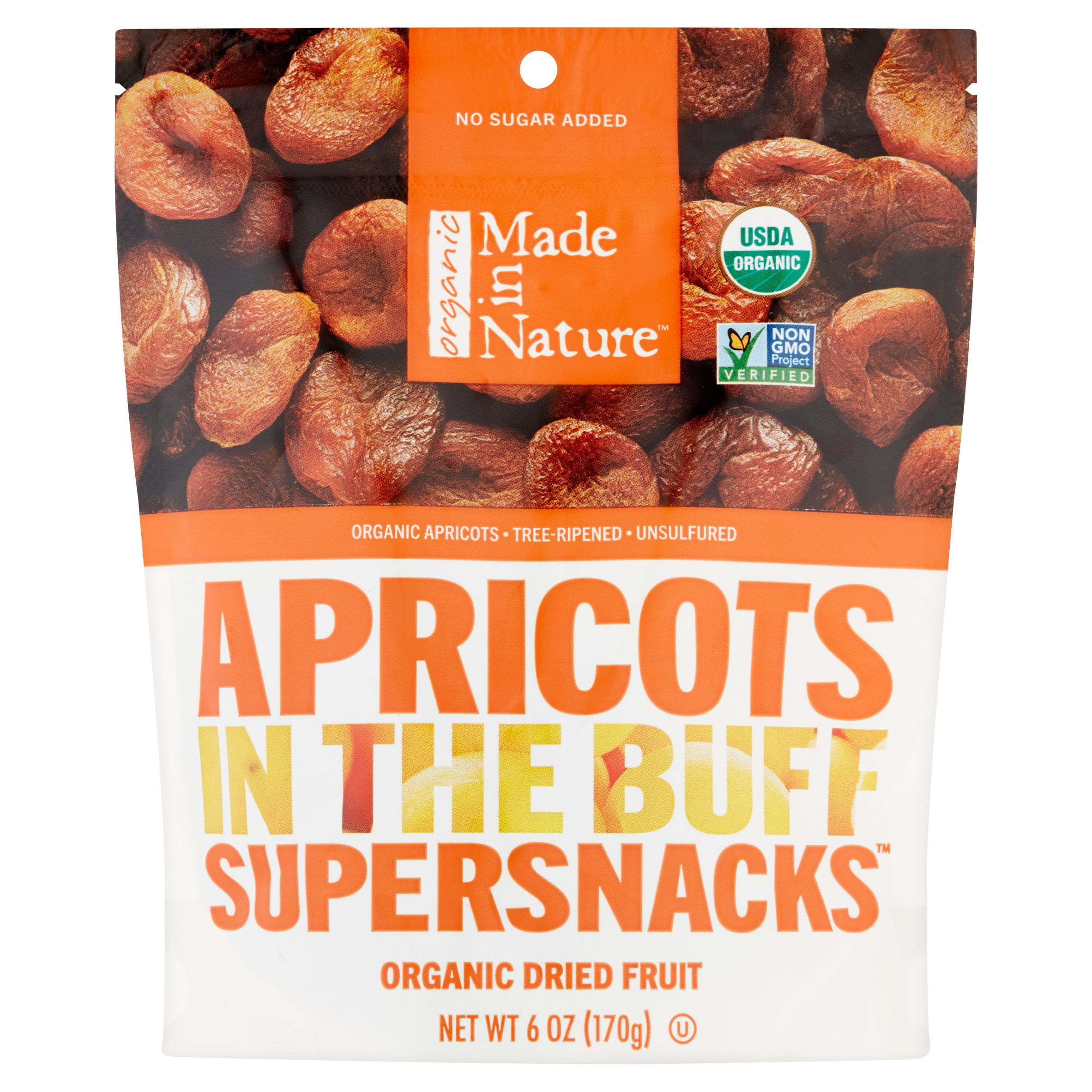 Made in Nature Organic Dried Fruit Super Snacks, Apricots in the Buff