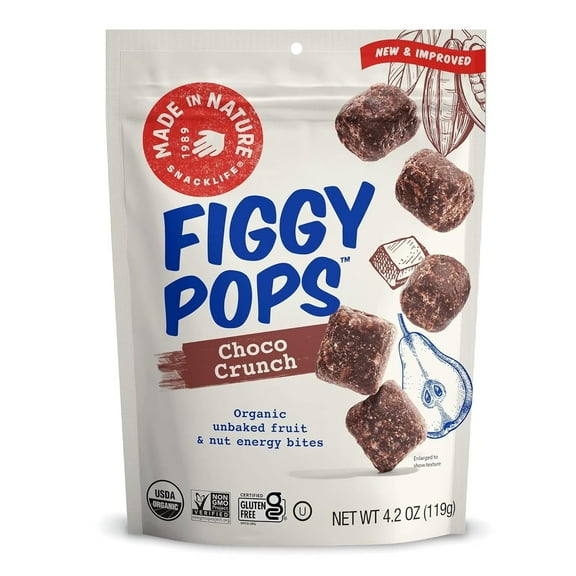 Made in Nature, Organic Figgy Pops, Choco Crunch Supersnacks, 4.2 oz Pack of 3