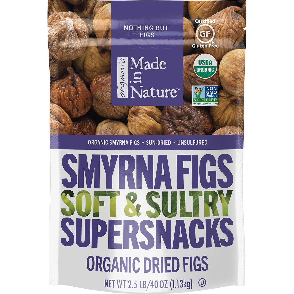 Made in Nature Sun-Dried Organic Smyrna Figs, 40 Ounce