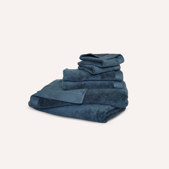 Made in Portugal Organic Cotton Oasis Bath Towel Set in Slate