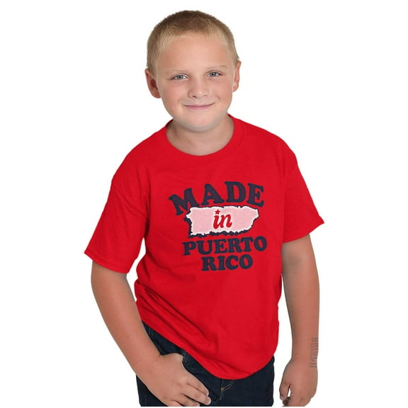Made in Puerto Rico Island Pride Crewneck T Shirts Boy Girl Teen Brisco Brands L