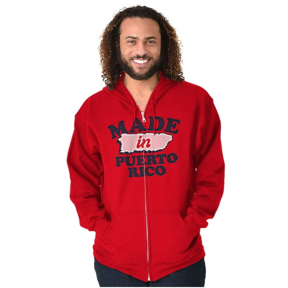 Made in Puerto Rico Island Pride Unisex Fleece Graphic Zip Up Hoodie Brisco Brands 4X
