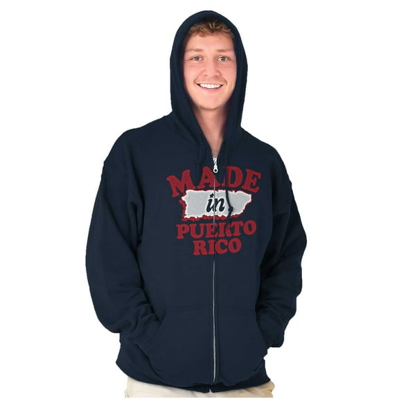 Made in Puerto Rico Island Pride Unisex Fleece Graphic Zip Up Hoodie Brisco Brands 5X