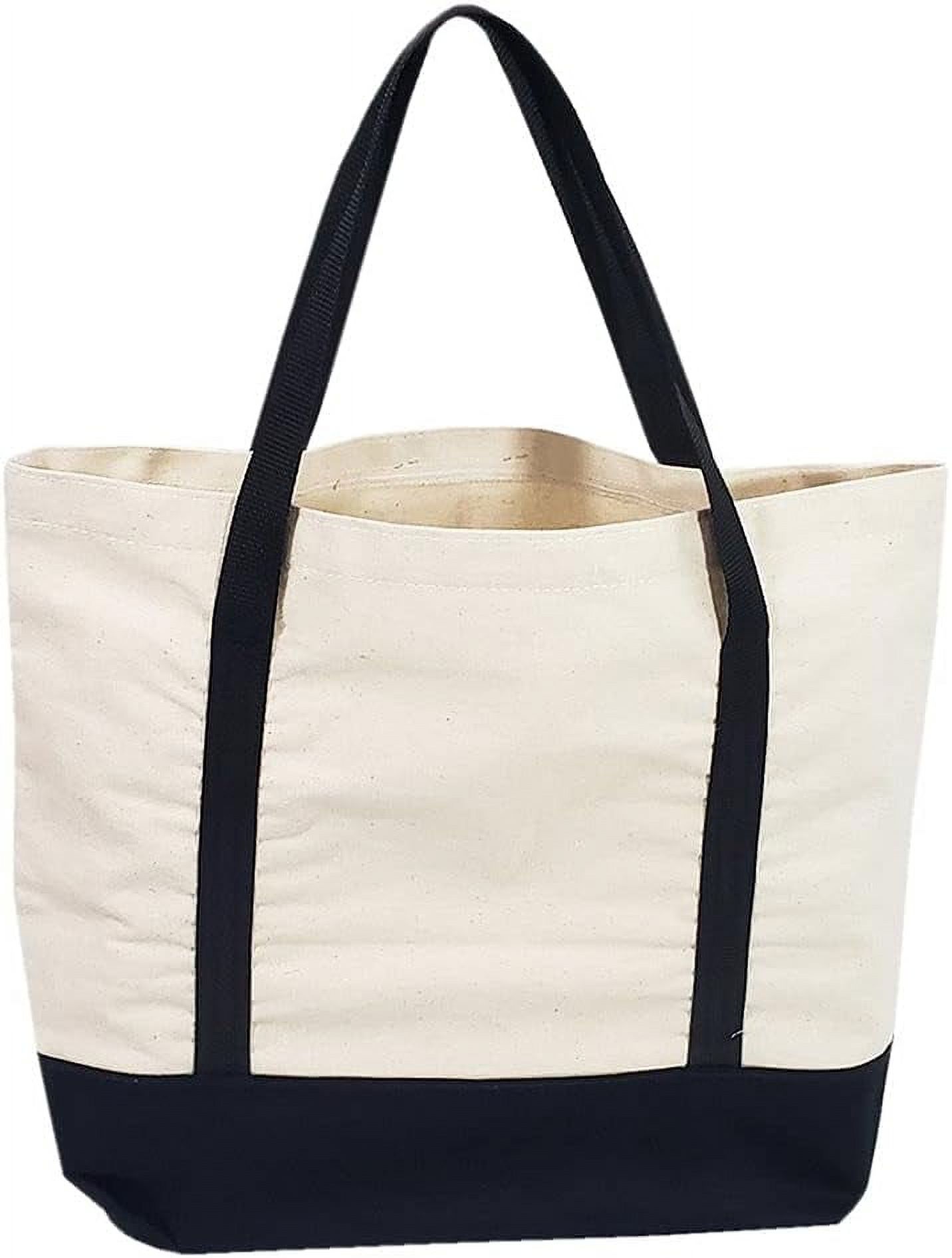 Made in Sturdy Canvas Reble Shopping Grocery Boat Tote Bags 1 Pack