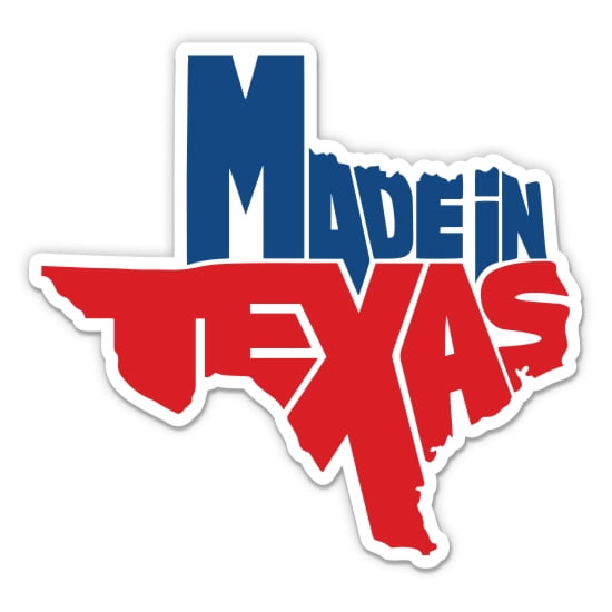 Made in Texas - 12" Vinyl Sticker Waterproof Decal