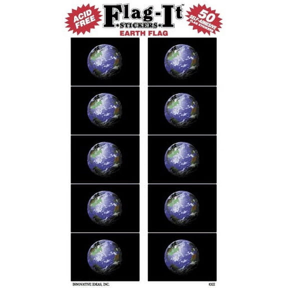 Earth Flag Stickers, 100 Flag It Brand Decals, American Made